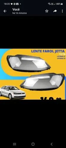 Lente do farol jetta 2011 2012 2013 2014 2015 2016 2017 