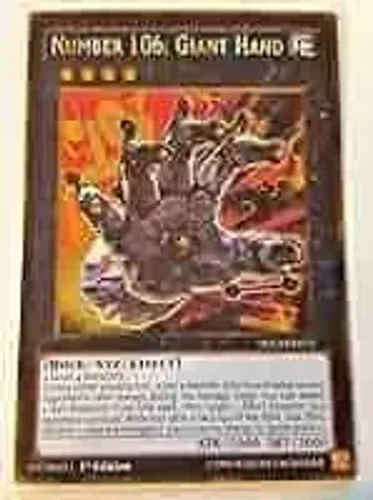 Yugioh!!! Number 106: Giant Hand Pgl3-pt075 Gold Rare - Prem