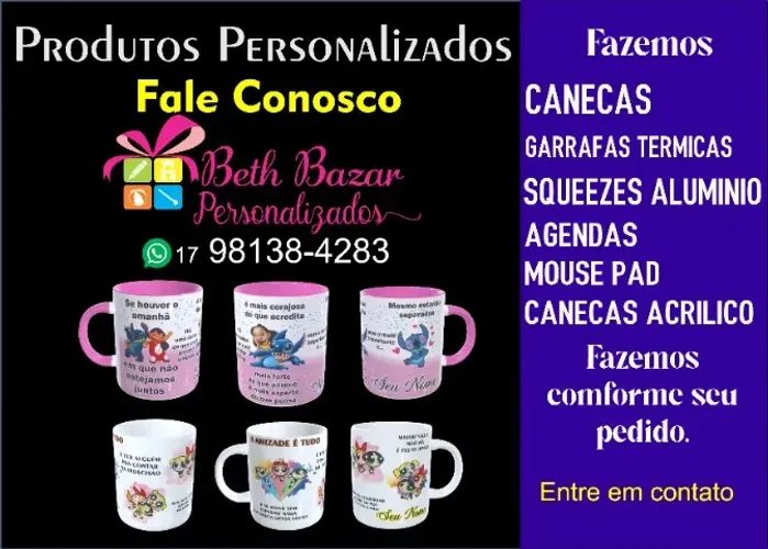 Produtos Personalizados Beth Bazar