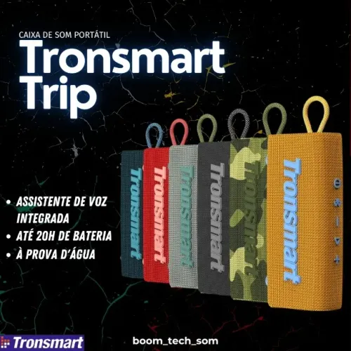 Caixa de Som Portátil Tronsmart Trip | Garantia | Prova D'Água | Pronta Entrega