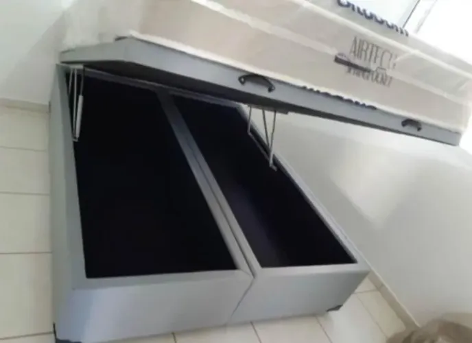 Cama box baú Queen size colchão de 25cm
