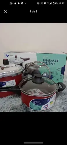 Kit panela de pressão antiaderente 3 l e 4,5 litros