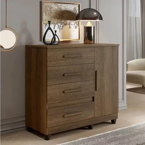 Cômoda New Florença com 4 Gavetas e 1 Porta  !! Rf3227m