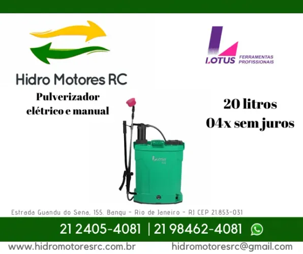 Pulverizador elétrico e manual
