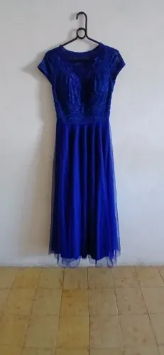 Vestido de festa azul royal