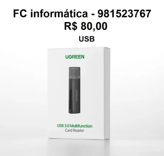 Leitor cartão/micro SD Usb 3.0 Super rápido Ugreen