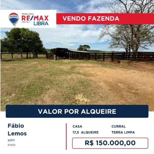 IMOBILIÁRIA RE/MAX LIBRA VENDE FAZENDA 