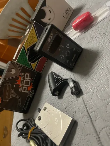 Kit electric ink p tattoo máquina + cabo + pedal +fonte