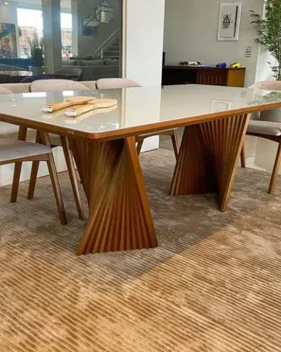 Mesa Cronos 180x90 Madeira Maciça (Nova Direto da fábrica)