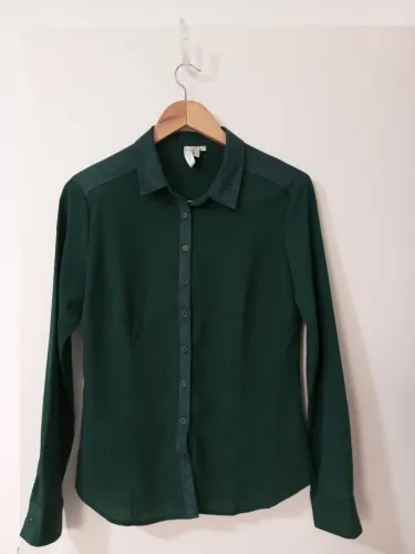 Camisa Social Verde Manga Longa