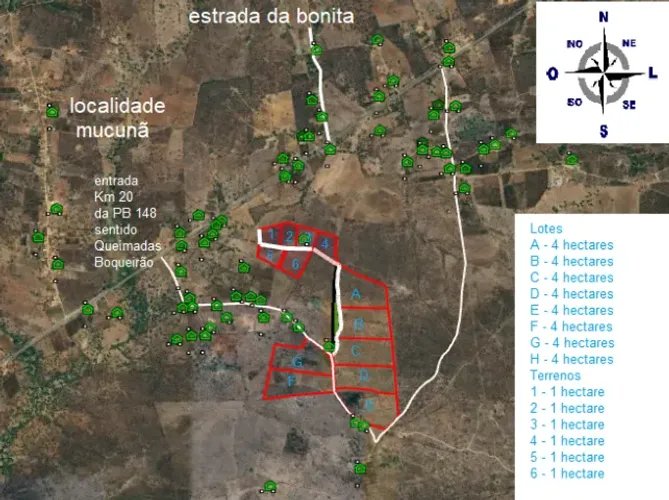 Terreno de 4 hectares e Lotes de 1 Hectares