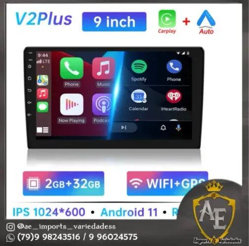 Multimidia 9 polegadas Com carpay