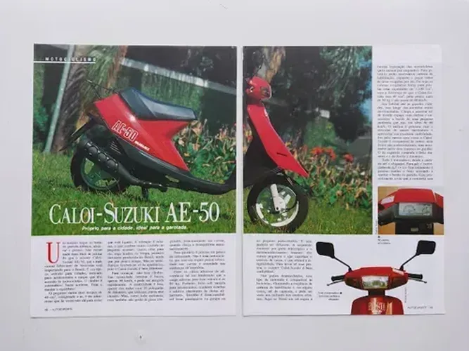 Scooter Caloi Suzuki AE50 - Recorte Revista Auto Esporte 1992 
