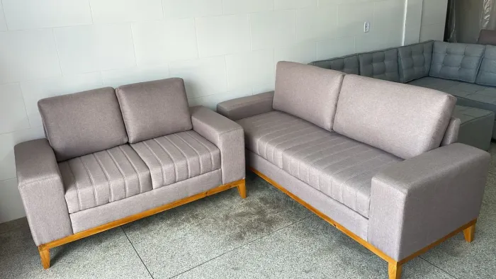 Sofá conjunto no linho novo direto da fábrica 