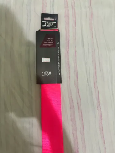 Alça rosa neon para guitarra/violão