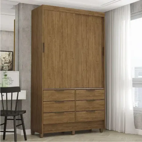 A PRONTA ENTREGA guarda roupa celia na cor cinamomo