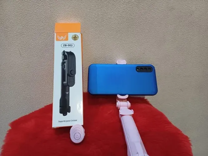 Suporte de Celular 3 em 1 - Bastão de Selfie com Tripé e Controle Bluetooth Modelo ZB-002