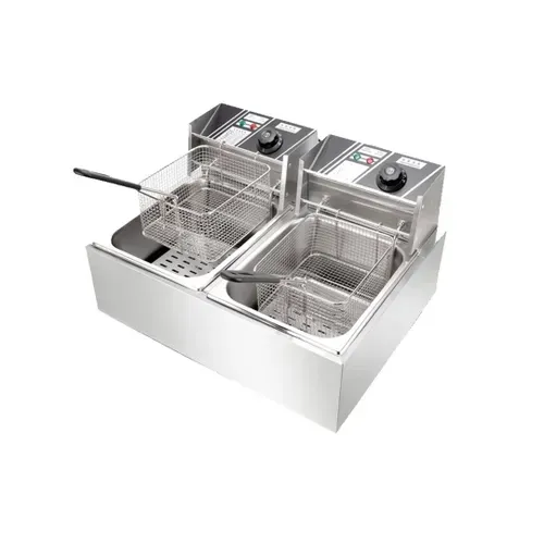 Fritadeira Elétrica 2 Cubas 10 Litros 6000w 220v Stevan Metal