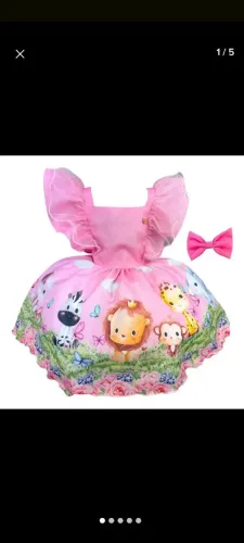 Vestido safari rosa baby