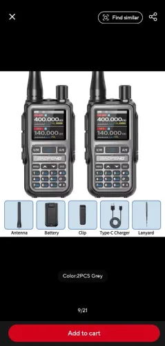 Kit 2 radios baofeng 5r mini modelo novo