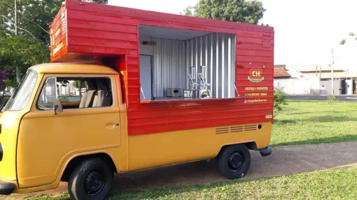 Food Truck VW Kombi churros LEIA ANUNCIO Personalizado