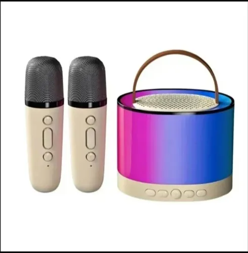 CAIXINHA DE SOM K52 BLUETOOTH COM DOIS MICS KARAOKÊ