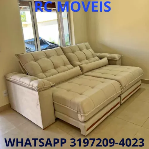 Sofá Retrátil Barcelona Euro Pillow 30cm - Conforto e Sofisticação