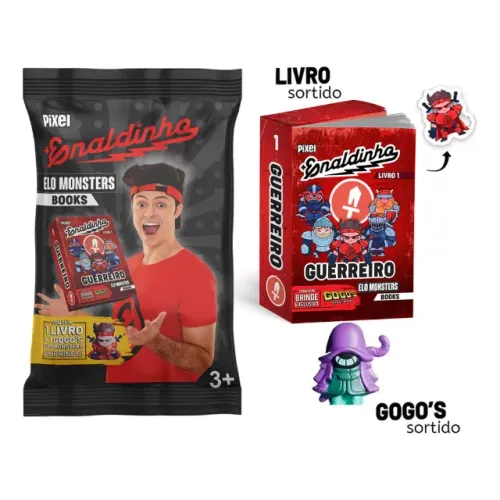 Enaldinho Elo Monsters Flow Pack 1 Livro + 1 Gogo?s Elo Monster Novo Lacrado Sortido