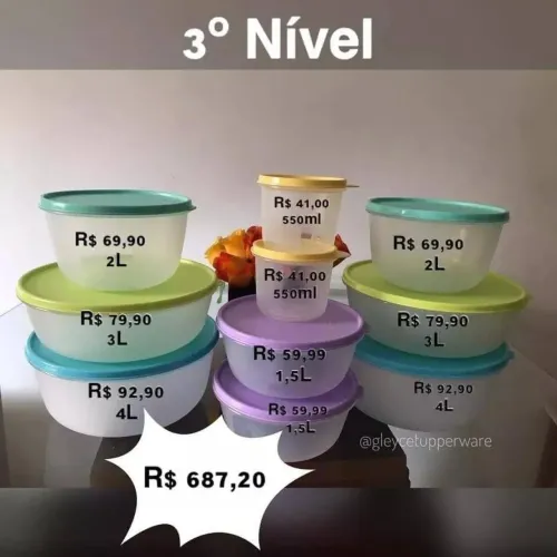 Kits ou avulsos tupperware 