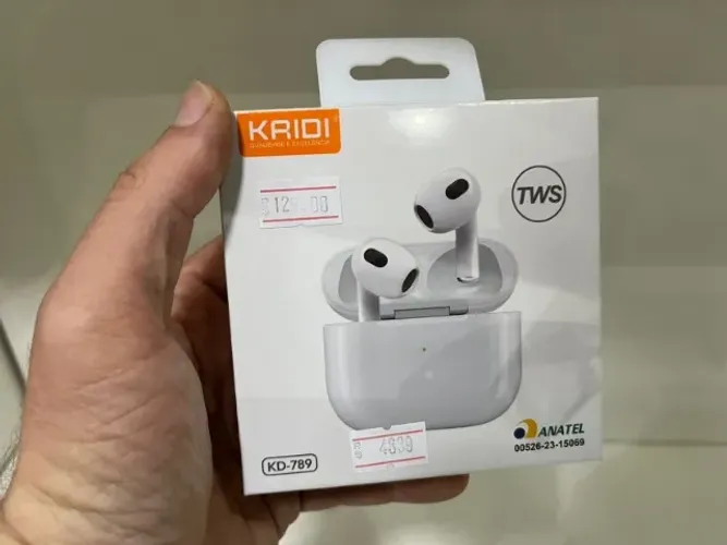 Fone De Ouvido Bluetooth Sem Fio Kaidi Kd789 Conforto e Qualidade Branco Tws 5.3 - Coimbra