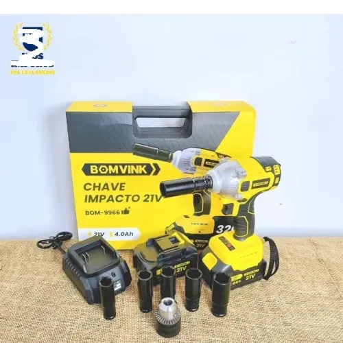 Parafusadeira Chave de impacto 21v 320nm duas baterias mais vendida