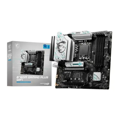 Placa Mae MSI B760M Gaming Plus WiFi 6E, DDR5, LGA1700, M-ATX, 12x 106,27