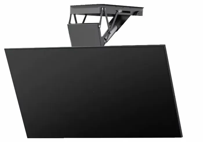 Suporte Tv Elétrico Controle Remoto para Residência Motorhome Trailer Preto Alexa Tuya