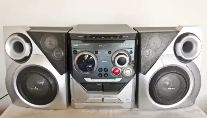 micro system philips fwm35 + caixas (funciona, caixa original)