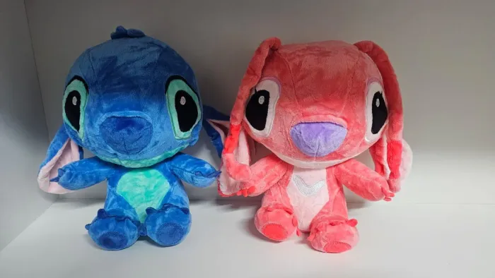 Pelúcia Stitch e Angel importada 25 centímetros
