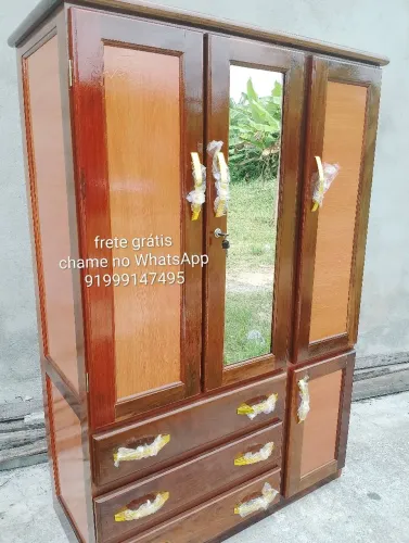 Guarda roupa de solteiro 3 portas 