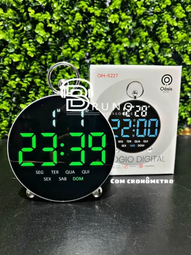 Relógio De Mesa Digital com Cronômetro 