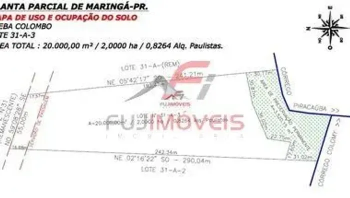 CHÁCARA - AREA RURAL - GLEBA COLOMBO - ENTRE MARINGA E IGUATEMI - ATRÁS PORCO NO TACHO