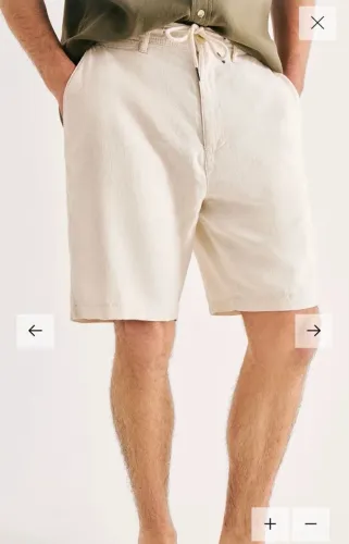 Short de linho Hering 38