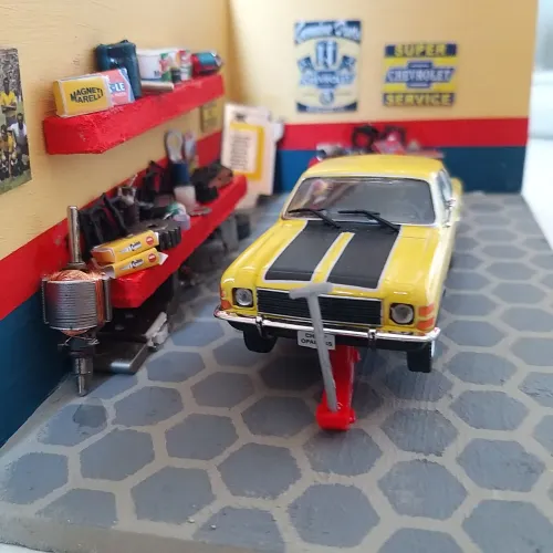 Diorama Oficina Garagem 1/43 Peça Única Artesanal