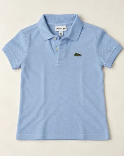 Camisa Polo Lacoste Infantil Azul Claro - 4 anos