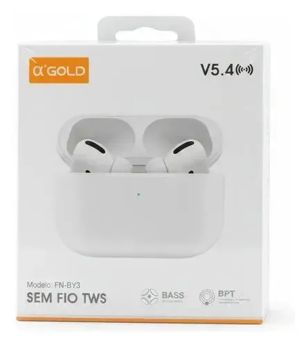 Fone Bluetooth TWS ?GOLD FN-BY3 V5.4 - Sem Fio com Bass
