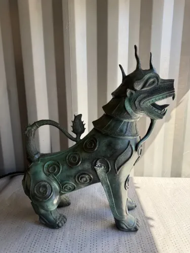 Estátua em Bronze Foo Dog