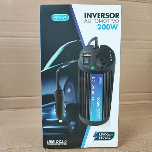 Inversor de energia automotivo de 12V para 110V 200W Compatível com Starlink