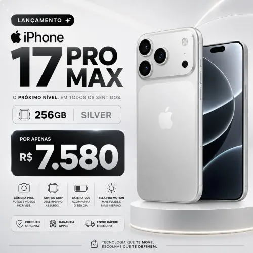 iPhone 17 pro Max 256 gb Silver reposição