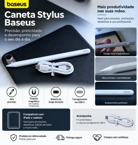 Caneta Stylus Baseus - Excelente estado