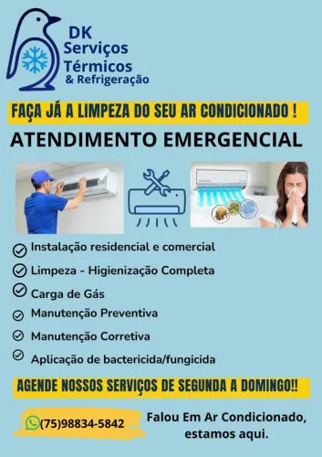 Serviços de instalação ,preventiva e corretiva de ar condicionado