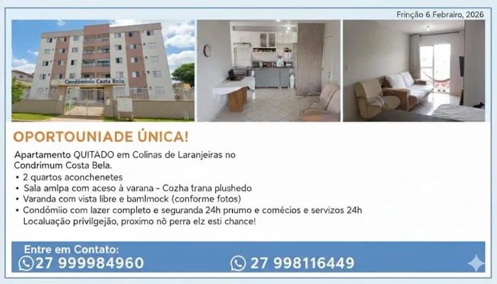 Apartamento dois quartos