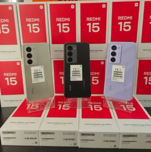 Redmi 15 4G 256GB 08GB RAM Prata Preto Roxo