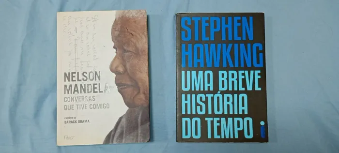 2 livros por R$40 - Nelson Mandela e Stephen Hawking